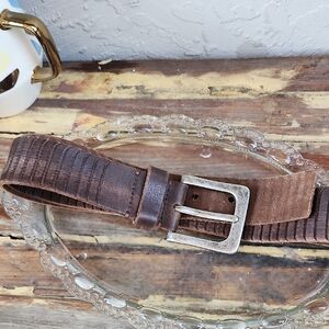 Brown Leather Men's Belt